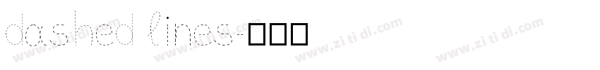dashed lines字体转换